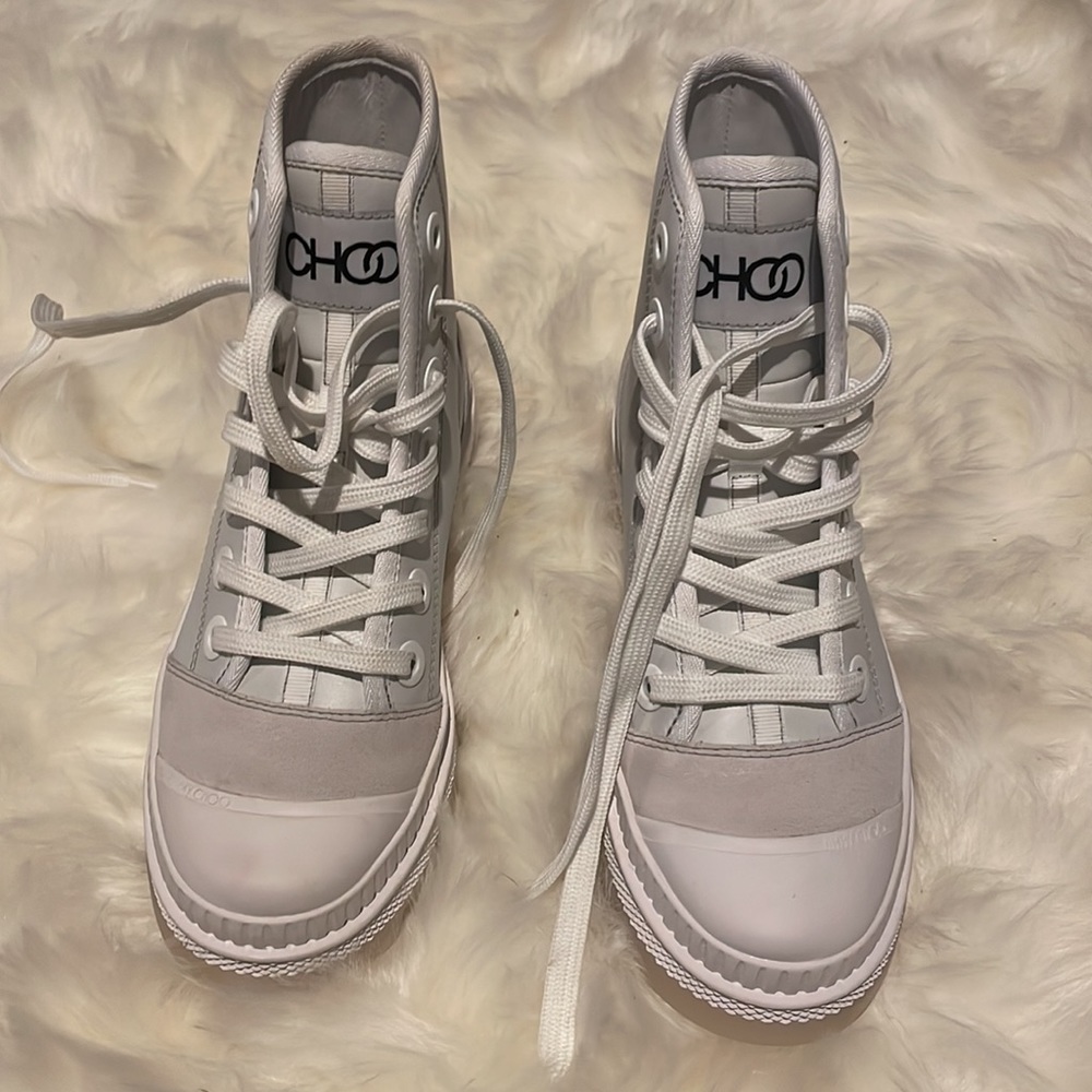 Jimmy Choo white boots